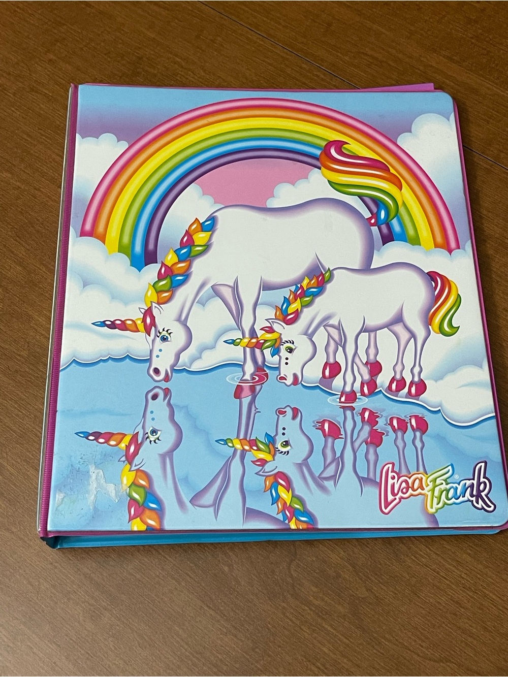 Lisa Frank 3 Ring Binder Unicorn Happy 30th Birthday Markie & Celeste Rainbow